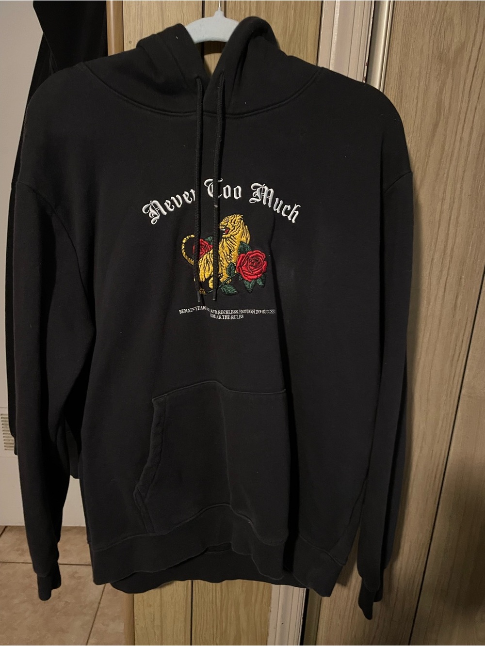 Divided Men’s Black Hoodie XL With Embroidery